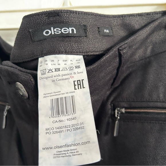 Black faux leather and jersey Olson pants - Picture 6 of 6